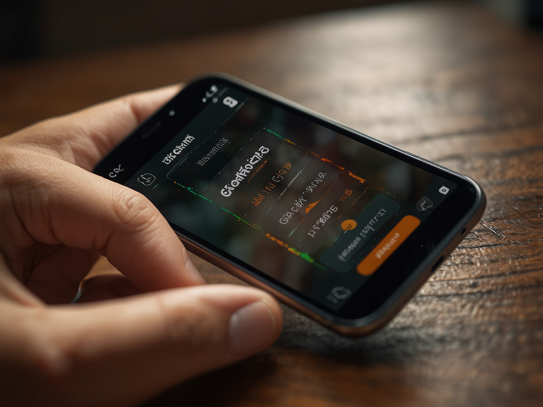 Quick activation banner with smartphone