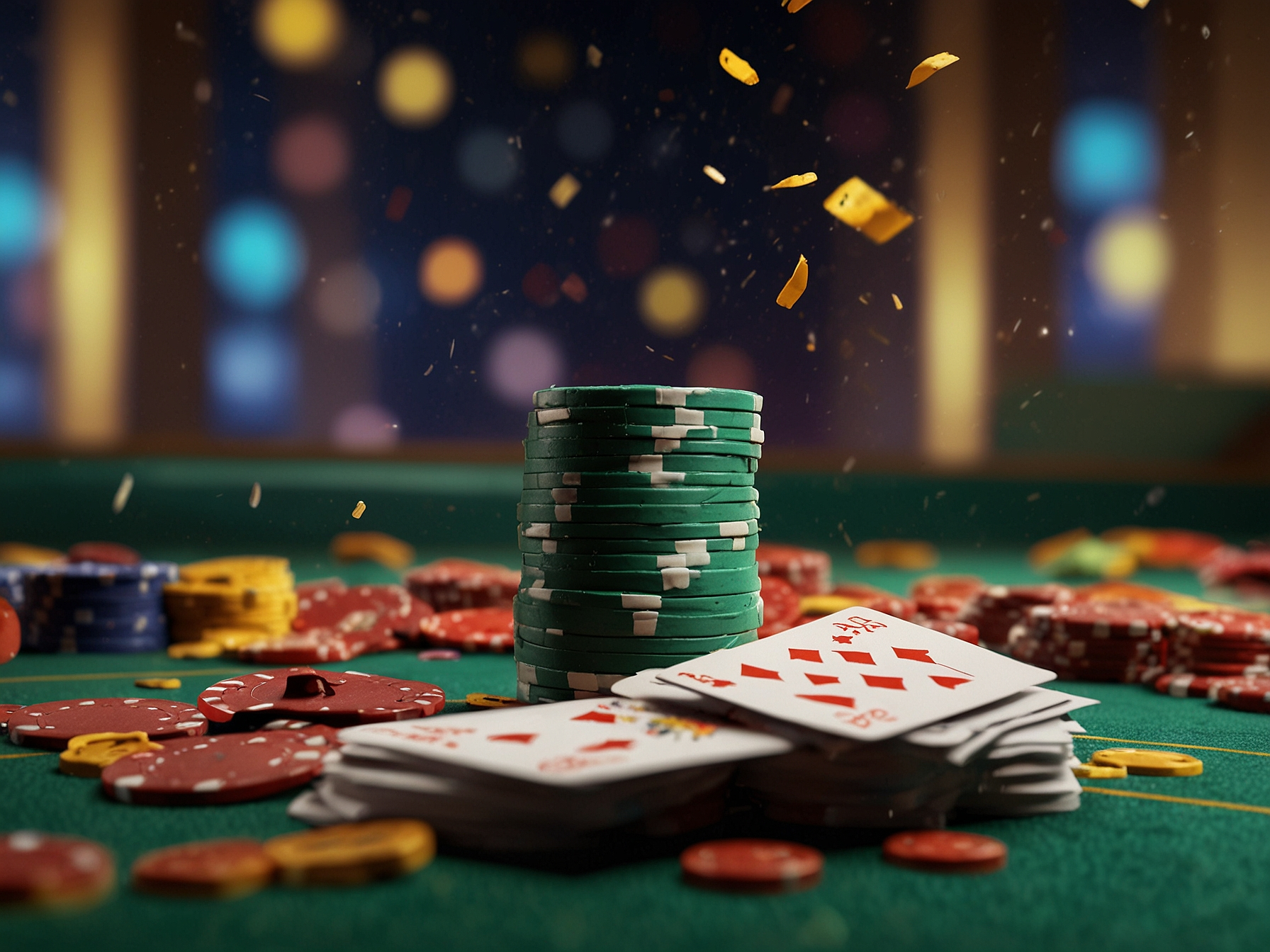 Welcome bonus banner with festive confetti