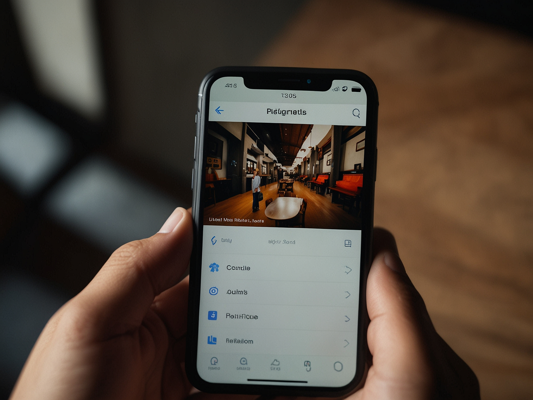 User logging in on mobile with secure interface