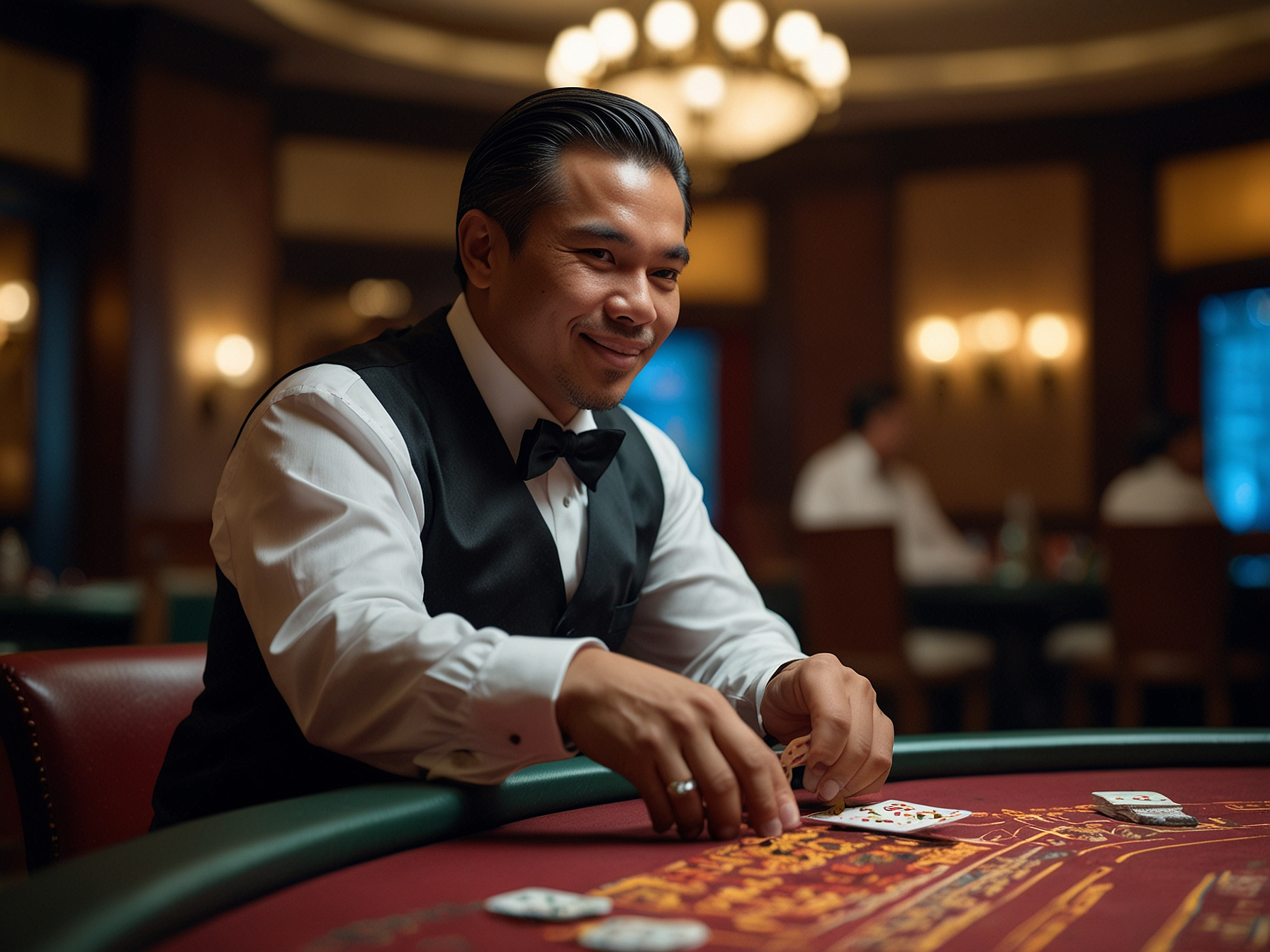 Live casino Filipino dealer welcoming players