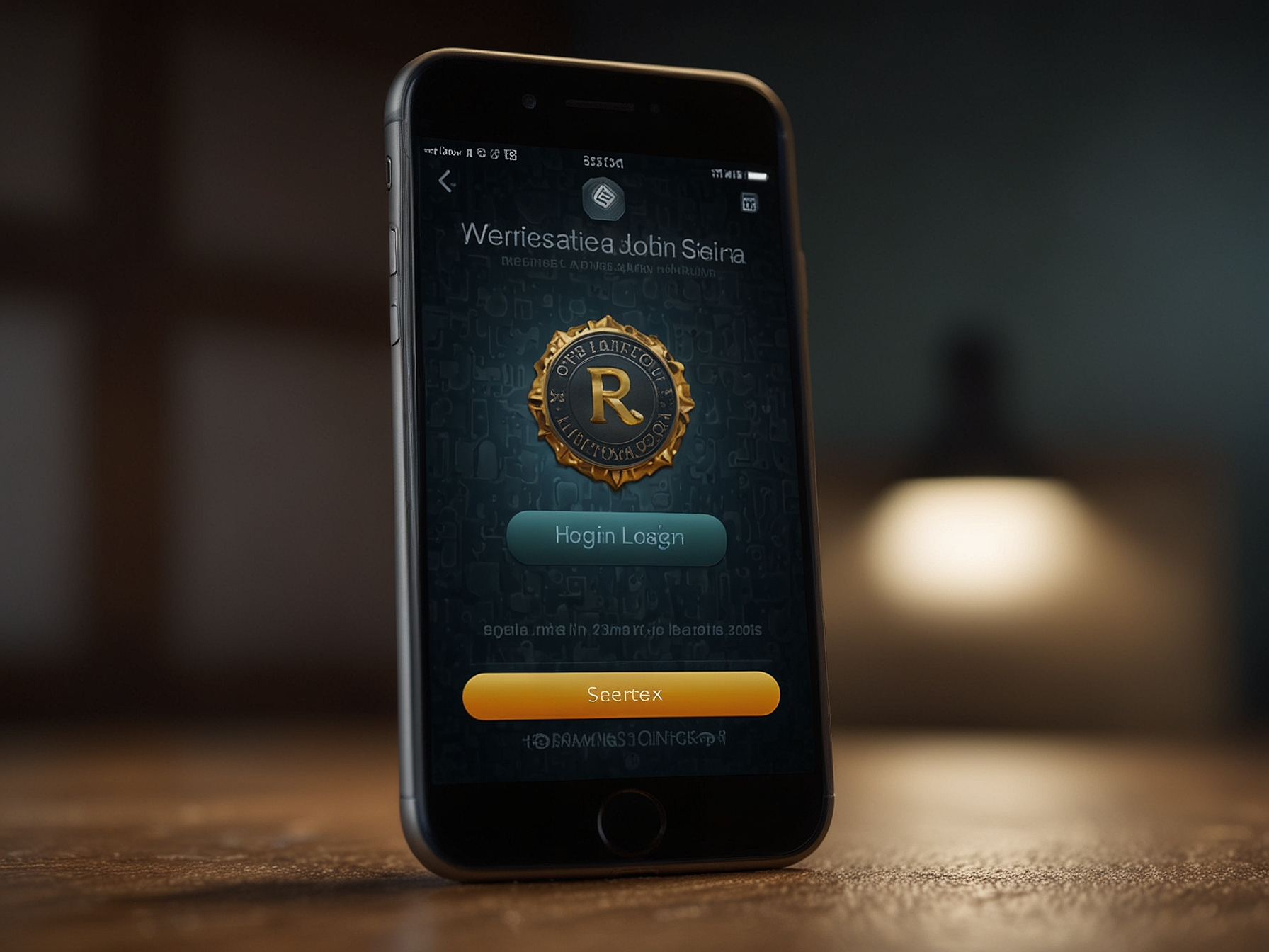 Secure login illustration showing shield and phone